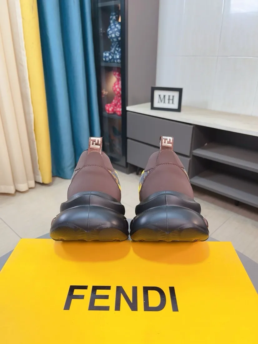 Men's shoes 💰438🌹🌹【fendi Fendi】: 🔝High-end brand of men's shoes: high-top series: official website 1:1 latest masterpiece: the upper is made of brand fabric with imported cowhide technology, ➕🐑made in sheepskin👍, making walking more convenient and comfortable, a stunning work, compared with the official quality, the beautiful 1:1 replica [color]! Create a fashionable personality to set off your uniqueness! A must-have for trendy men! 🔥Size: 38-44.